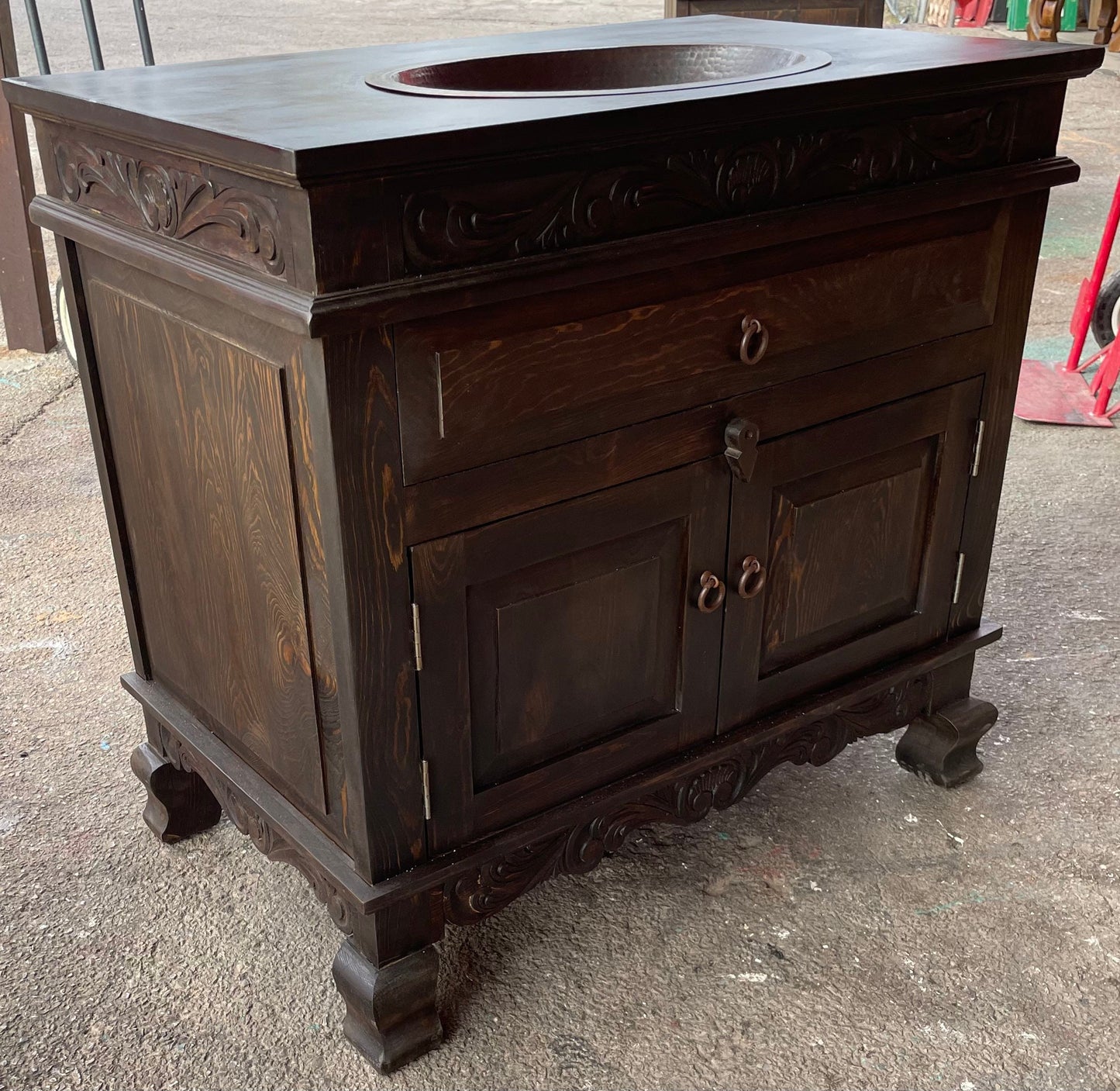 Shipwreck Dark Vanity W/ Sink Included