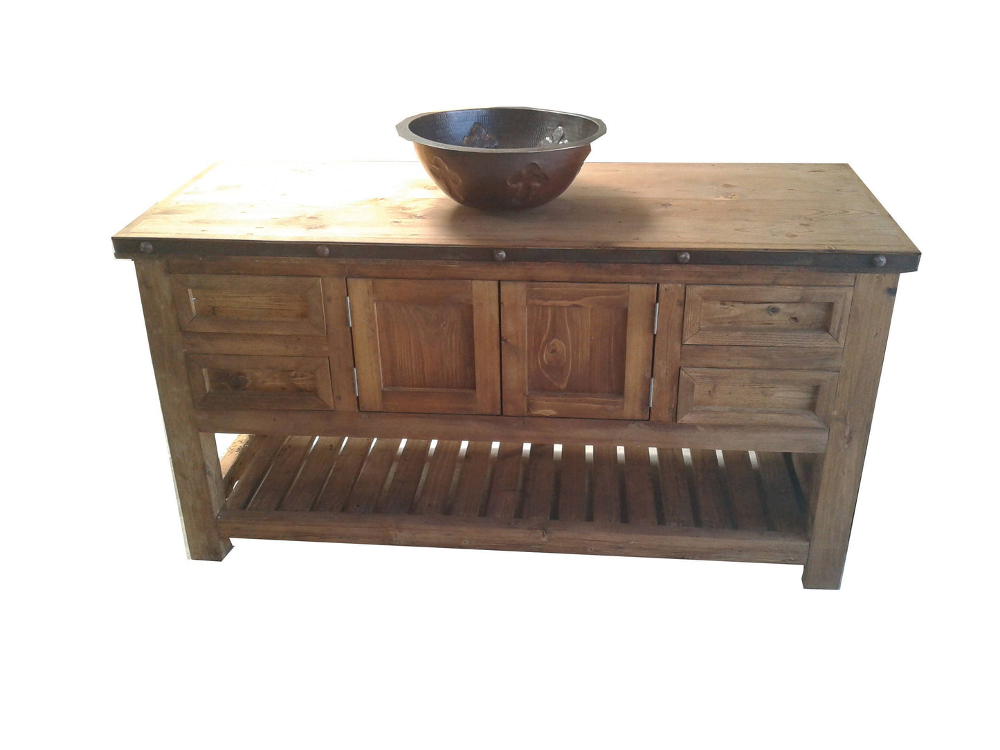 Reclaimed Wood Rustic Bathroom Vanity Ladder Shelf,