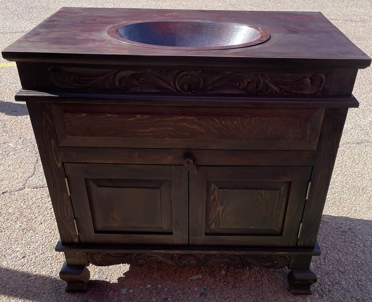 Shipwreck Dark Vanity W/ Sink Included
