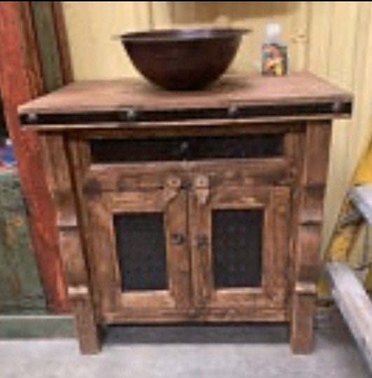 Wire Brush Bathroom vanity