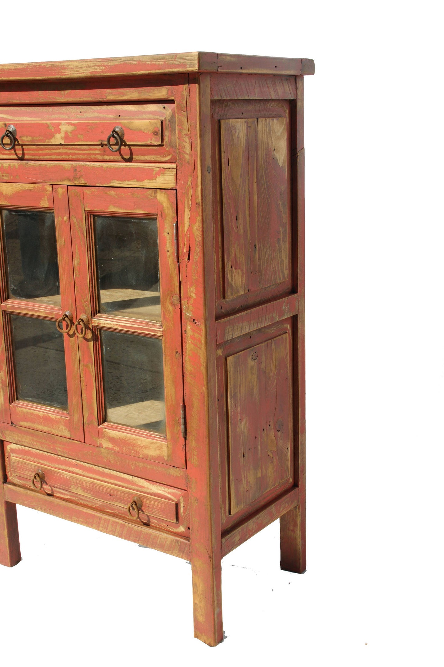 Rustic red bathroom towel holder