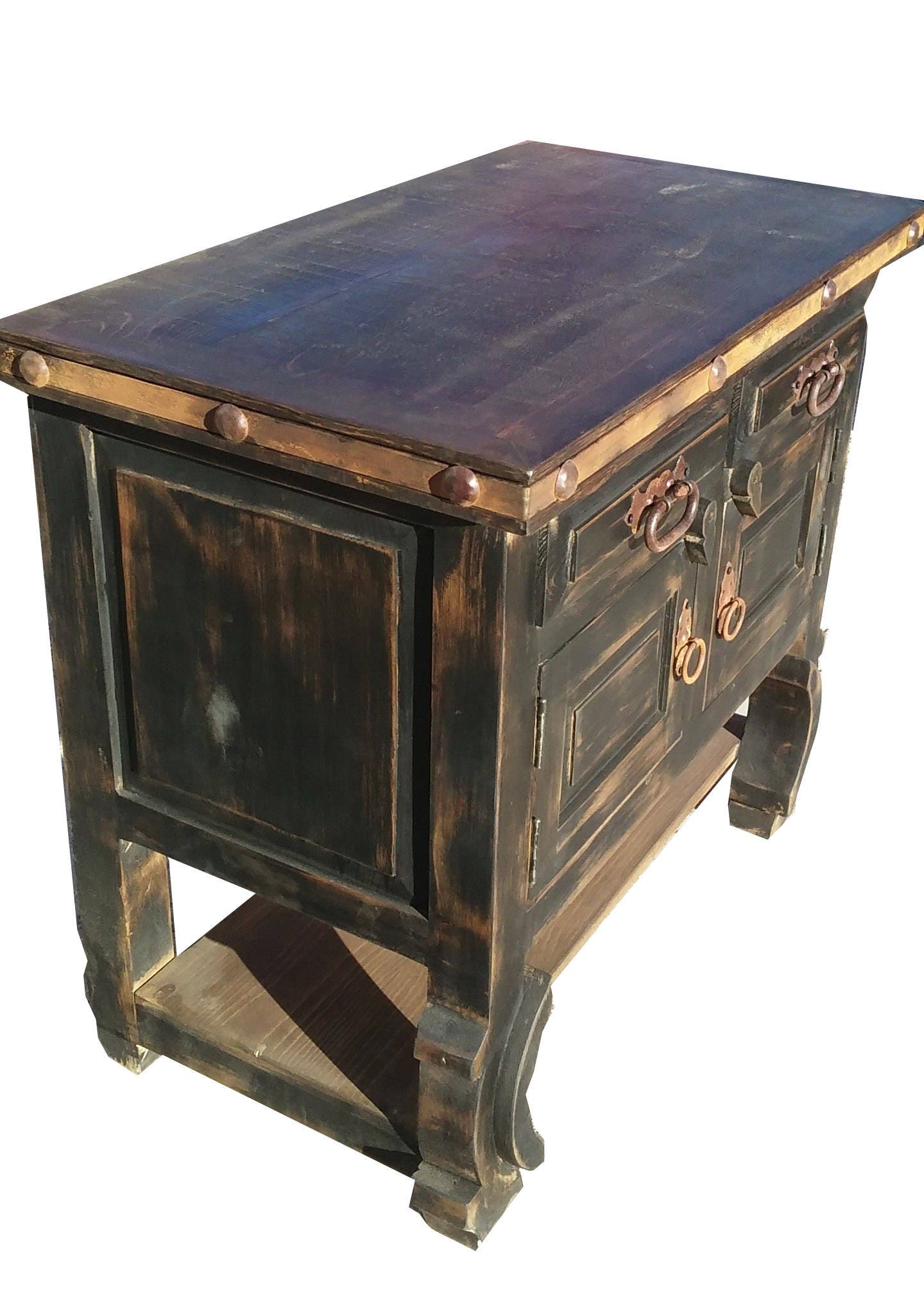 Rustic Black Wash Yugo Legs Bathroom Vanity