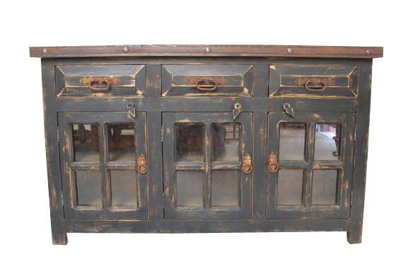 Abbot Three door Three Drawer Rustic Vanity 60"