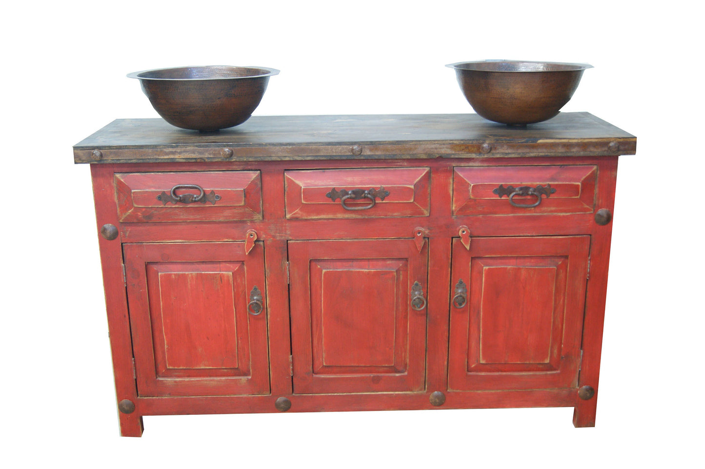 Rustic Red Bathroom Vanity