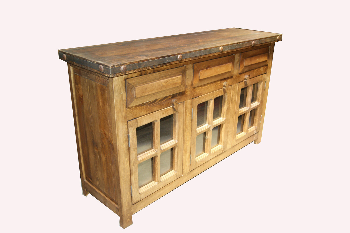 Abbot Three door Three Drawer Rustic Vanity 60"