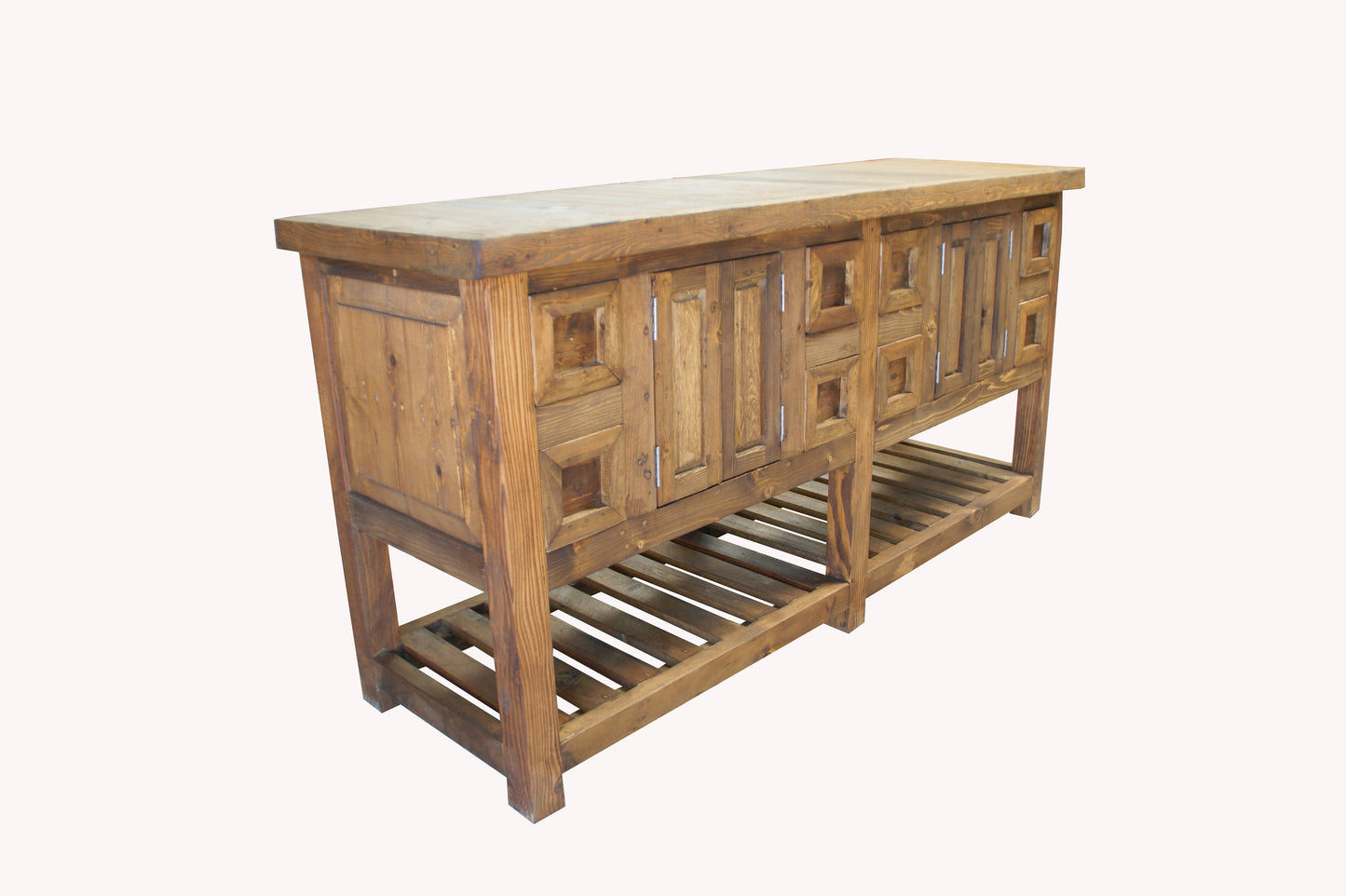 Belmont Reclaimed Wood Rustic Double Bathroom Vanity
