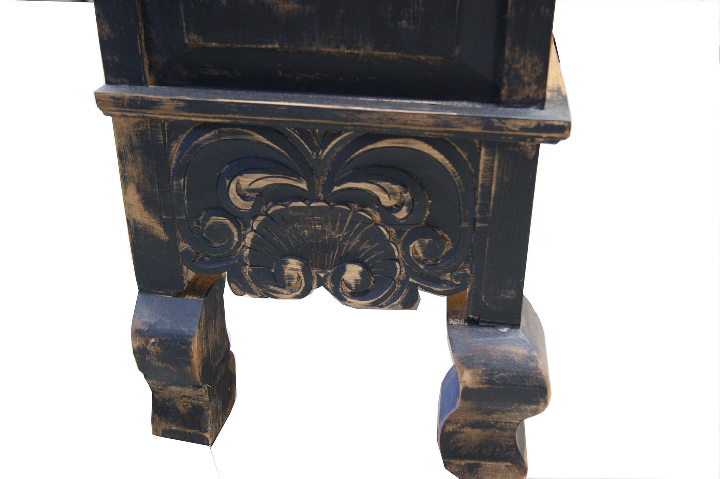 Addison Black Wash Carved Book Shelf Victorian Style