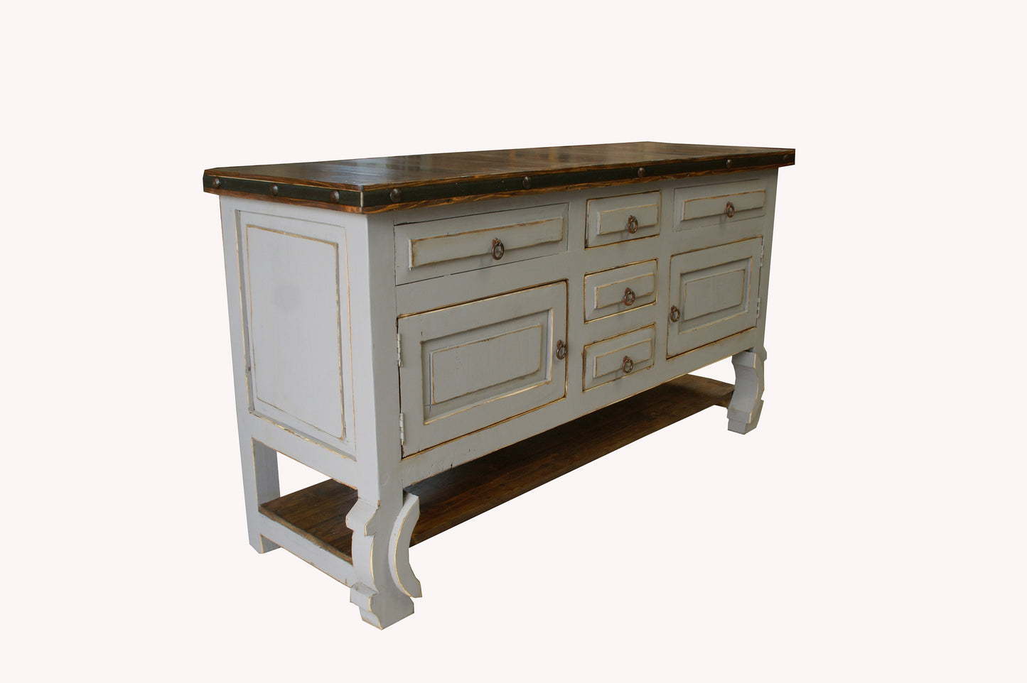 Rustic Washed Yugo Legs Bathroom Vanity