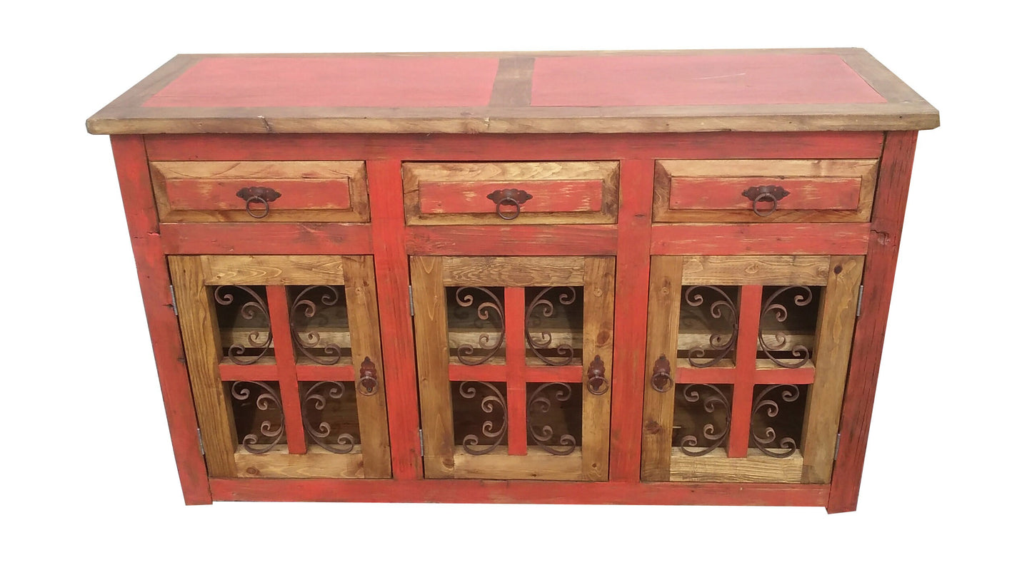 Abbot Three door Three Drawer Rustic Vanity 60"