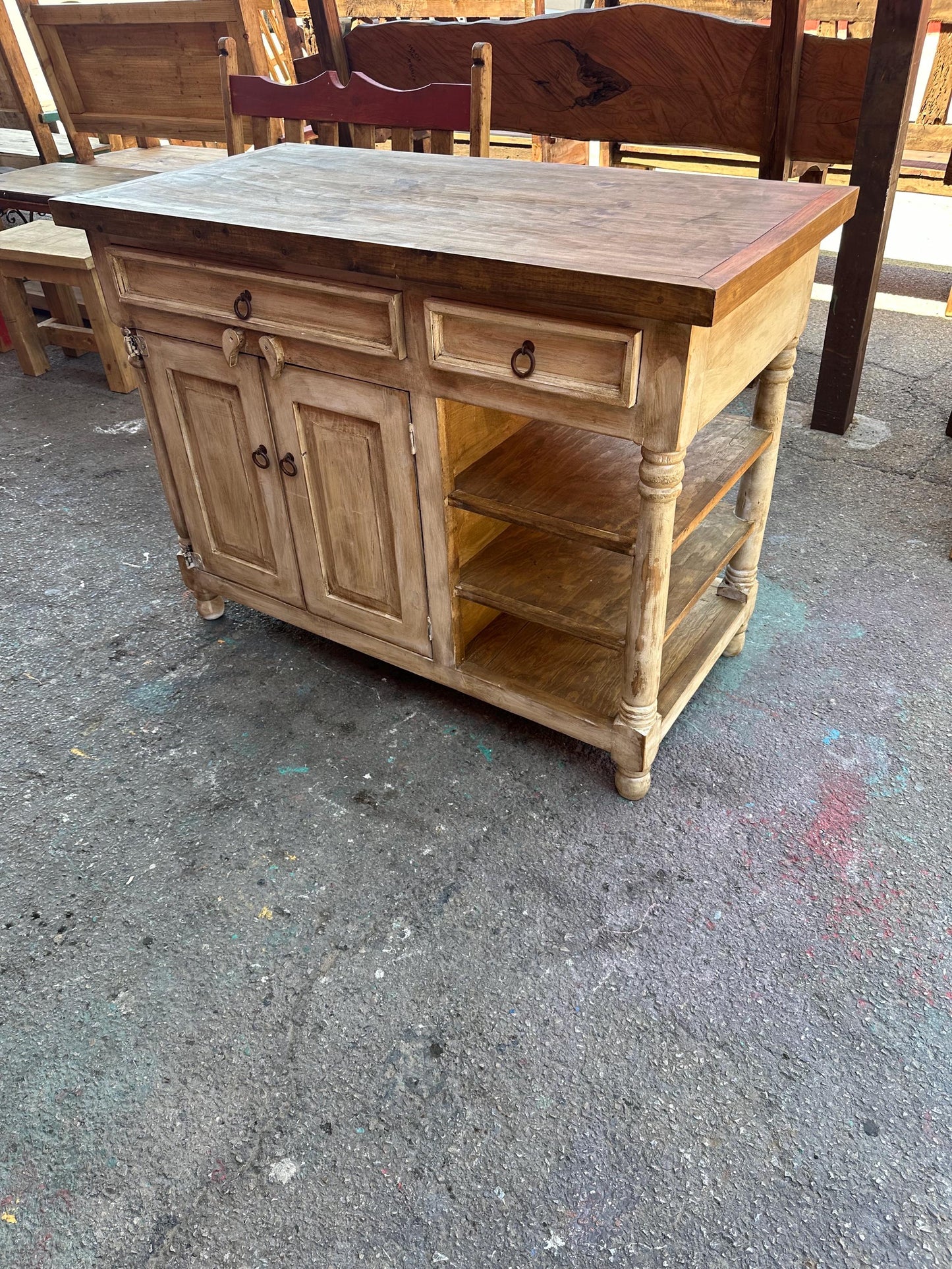 Rustic Kitchen Island