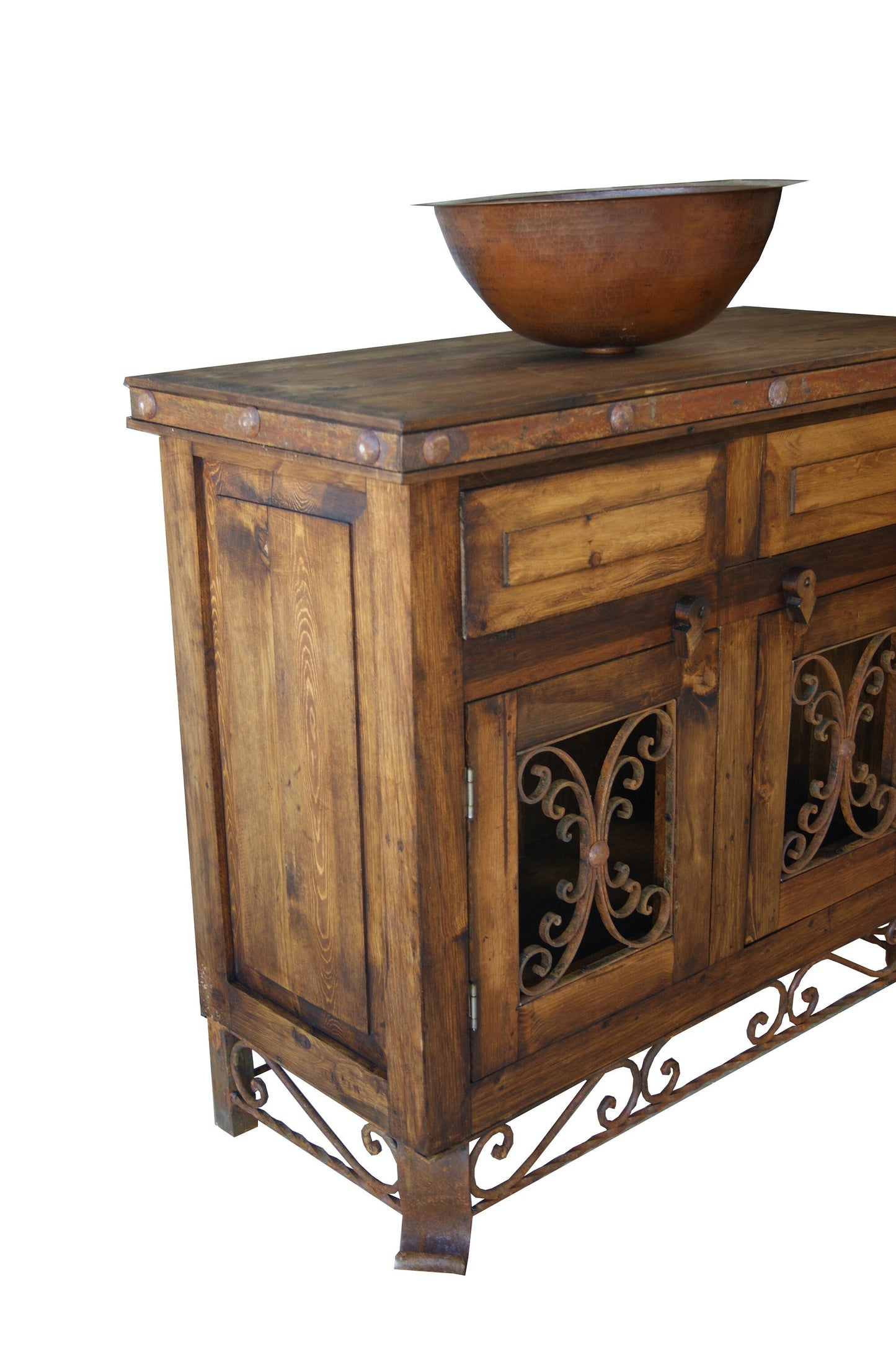 Rustic Saint Andrew bathroom vanity metal base
