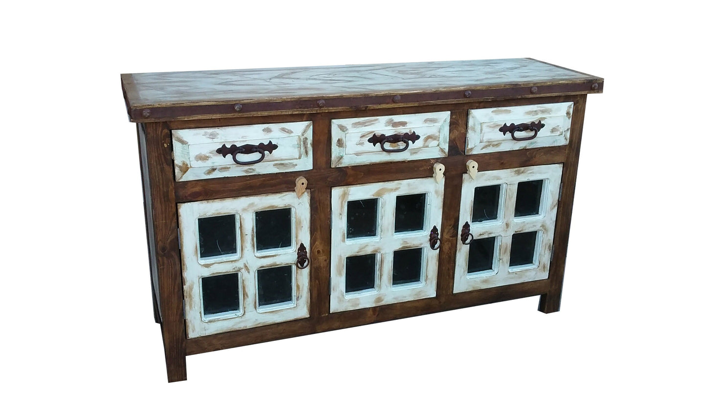Abbot Three door Three Drawer Rustic Vanity 60"