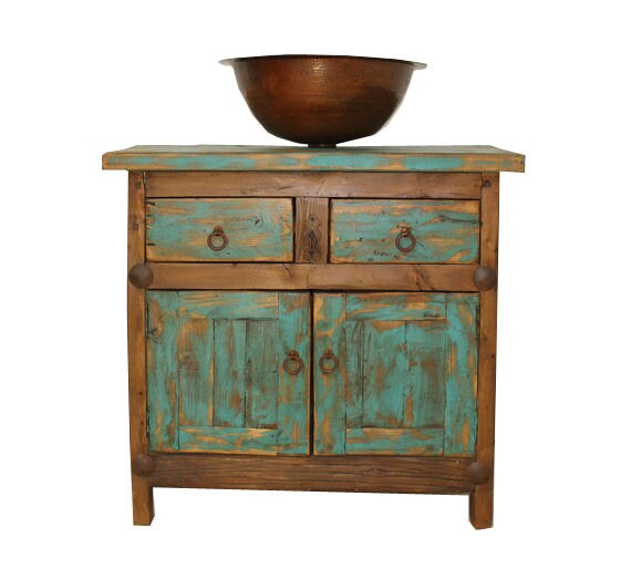 Rustic Reclycled Wood Bathroom Vanity