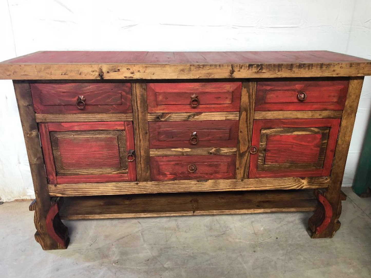 Moreno's - Don Bosco Rustic Red Wash Bathroom Vanity