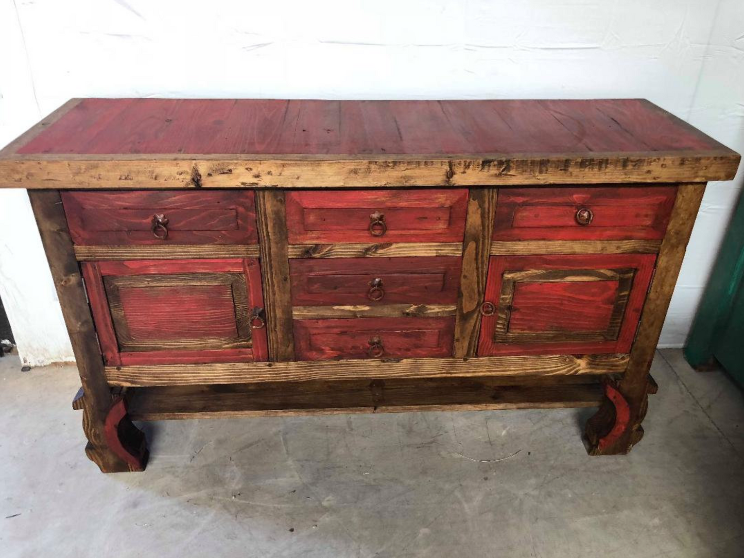 Moreno's - Don Bosco Rustic Red Wash Bathroom Vanity