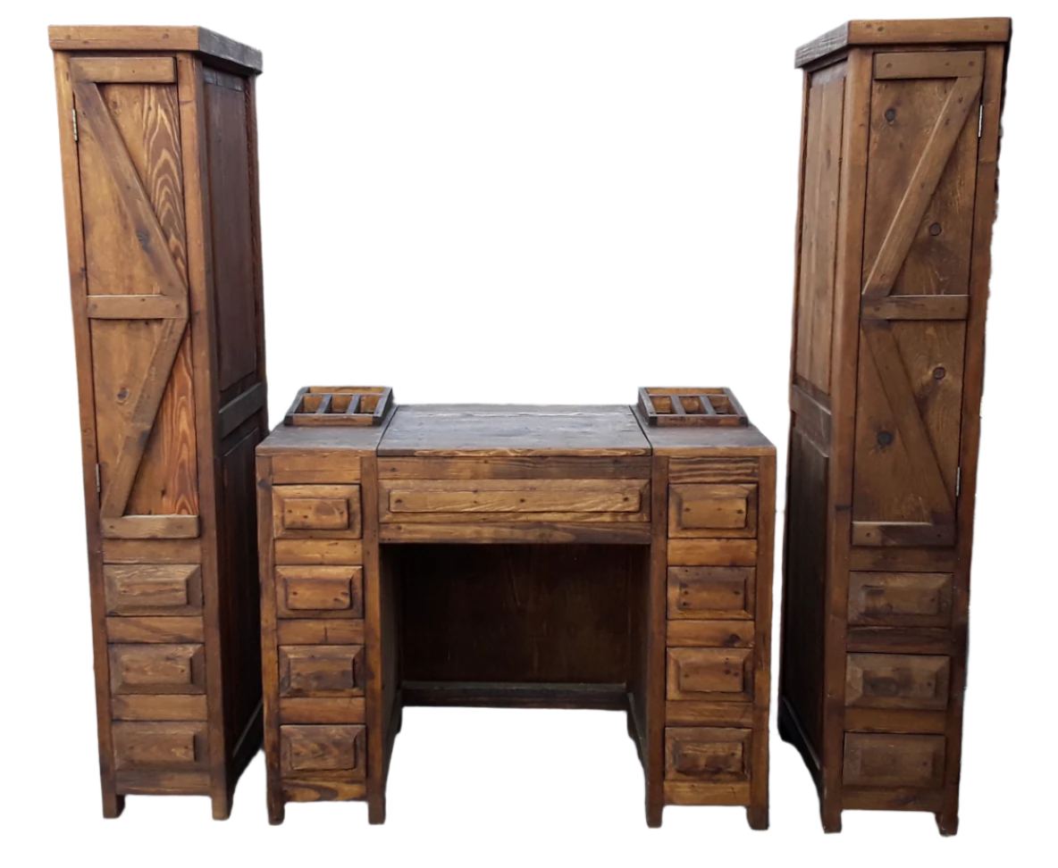 Moreno's - New Rustic 2 Tower Storage Bathroom Vanity