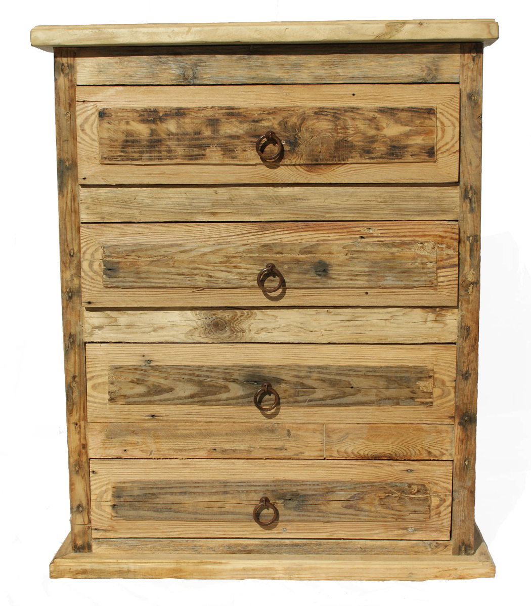Moreno's - Rustic Barn Wood 4 Drawer Bedroom Dresser