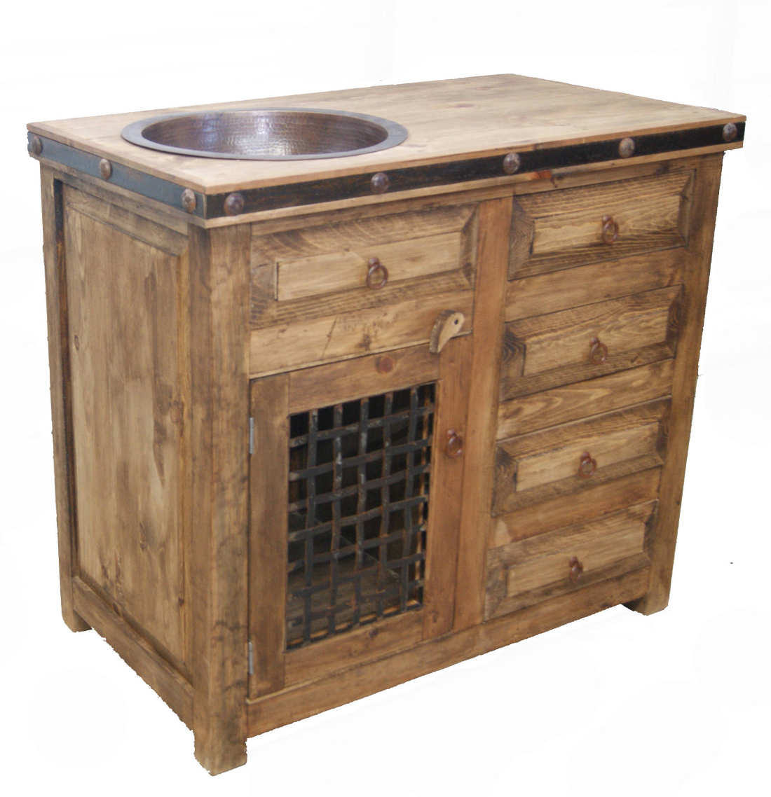 Moreno's - Rustic Pirate-Ship Bathroom Vanity