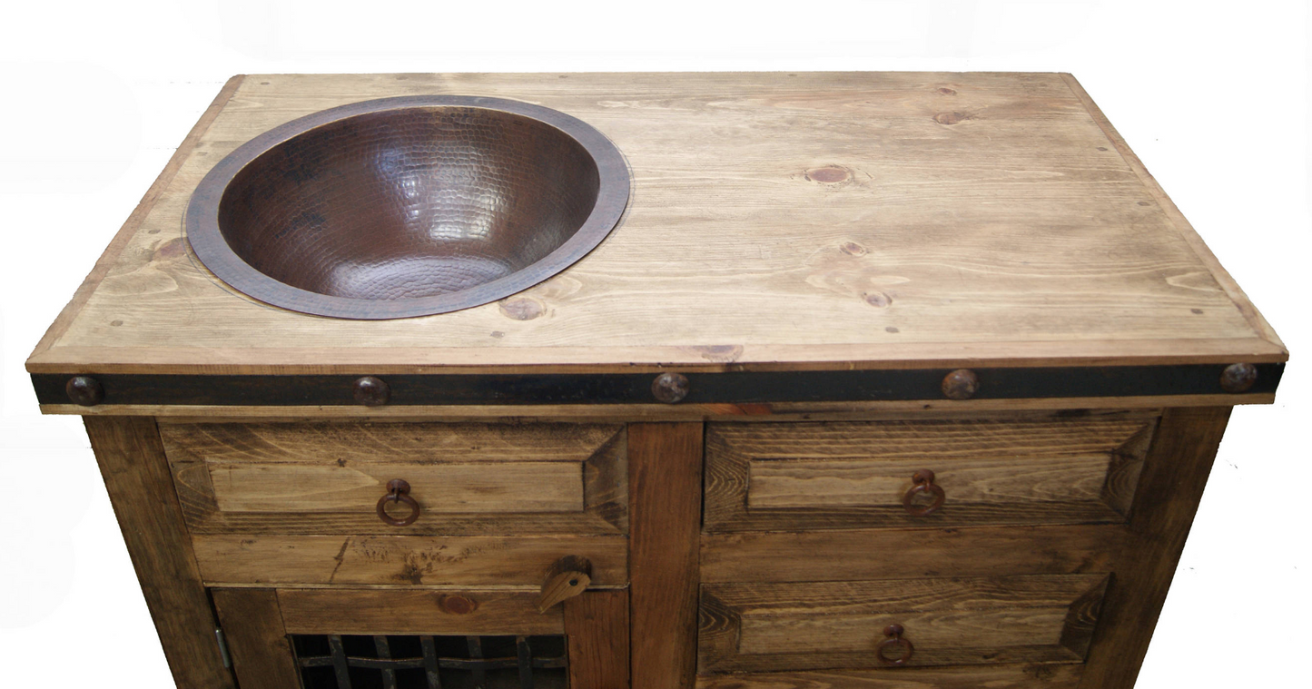 Moreno's - Rustic Pirate-Ship Bathroom Vanity