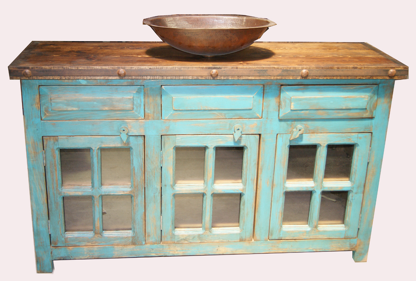 Moreno's - Three Door Abbot Rustic Bathroom Vanity