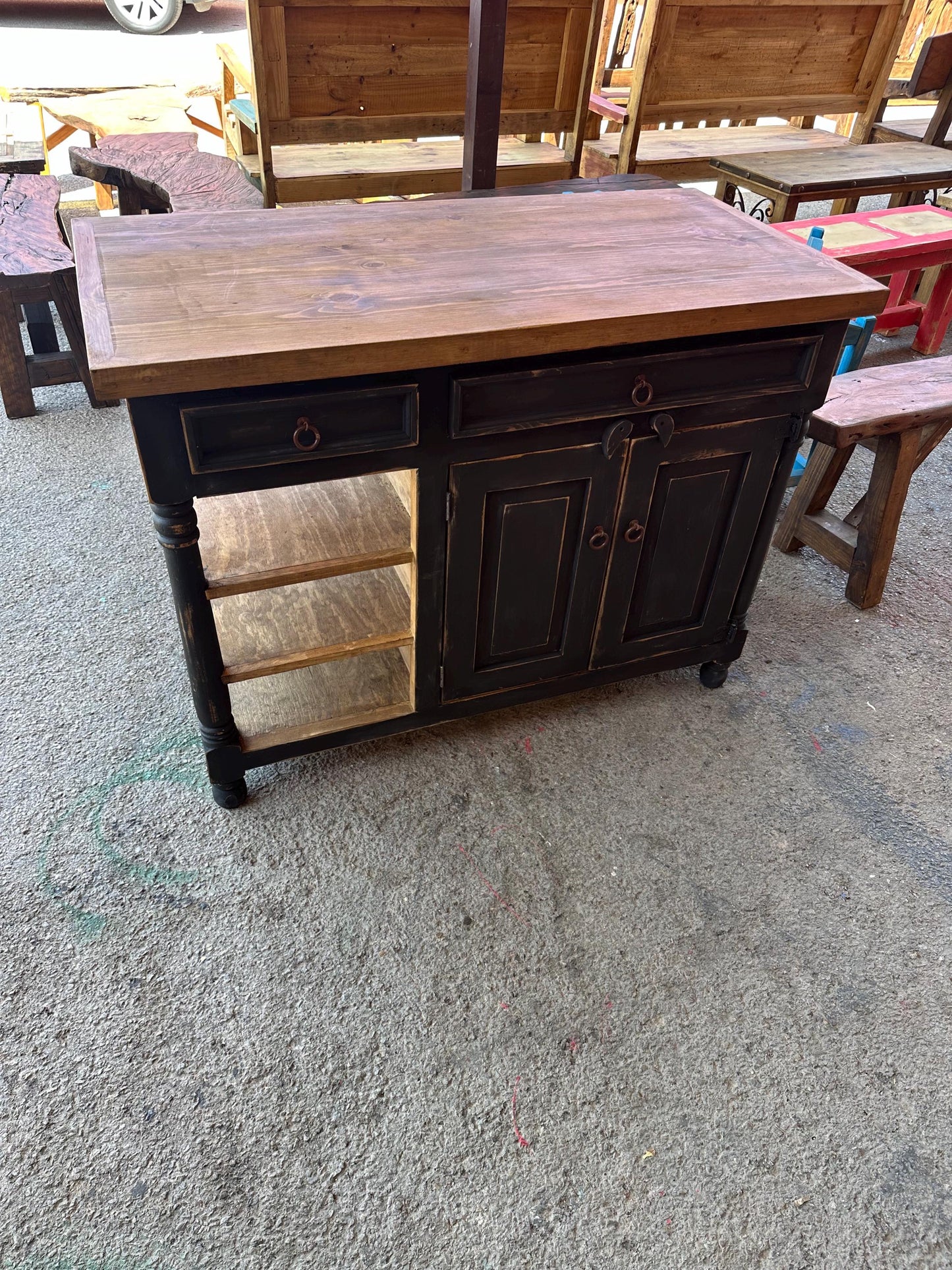 Rustic Kitchen Island