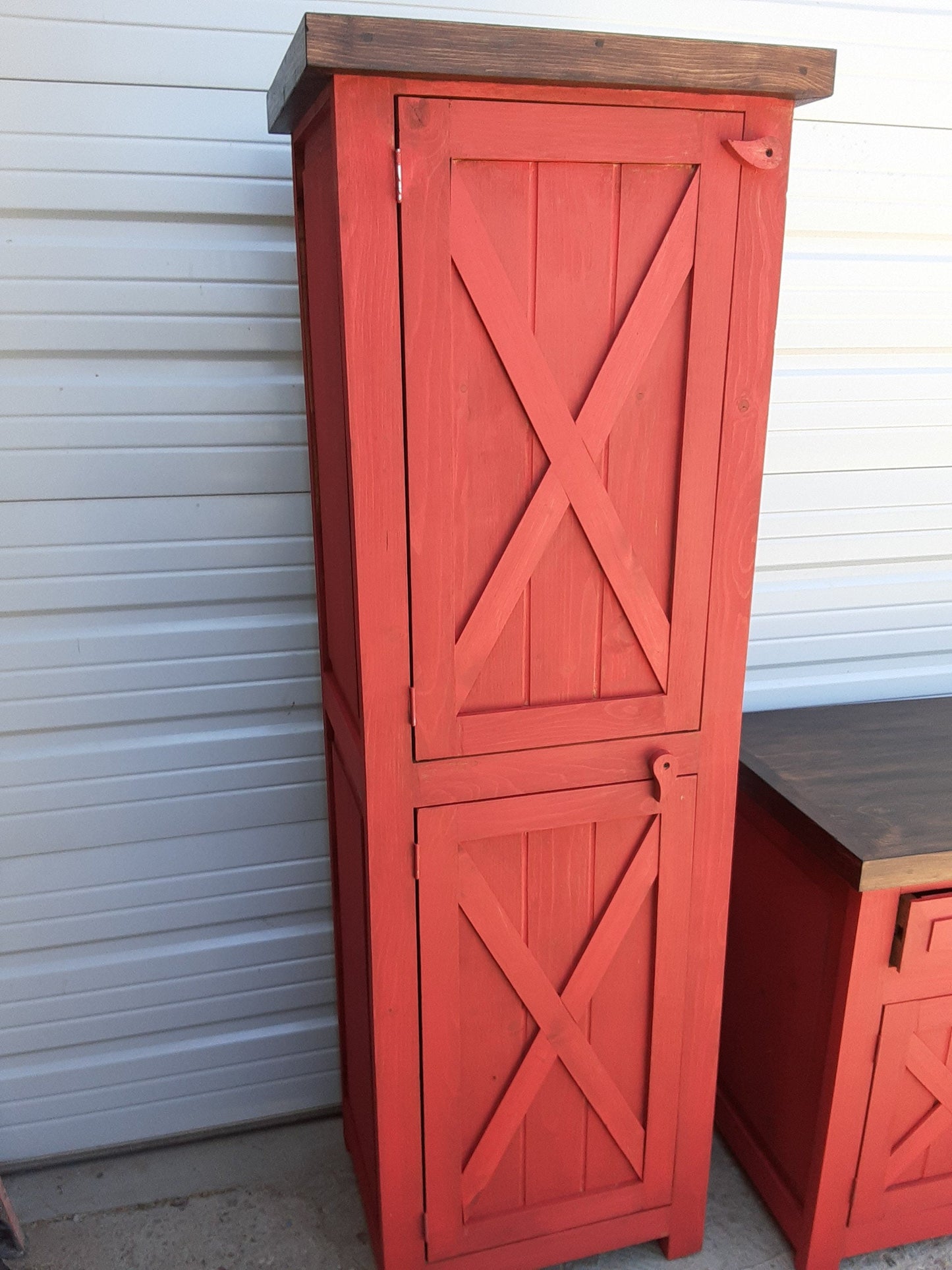 Rustic bathroom linen cabinet