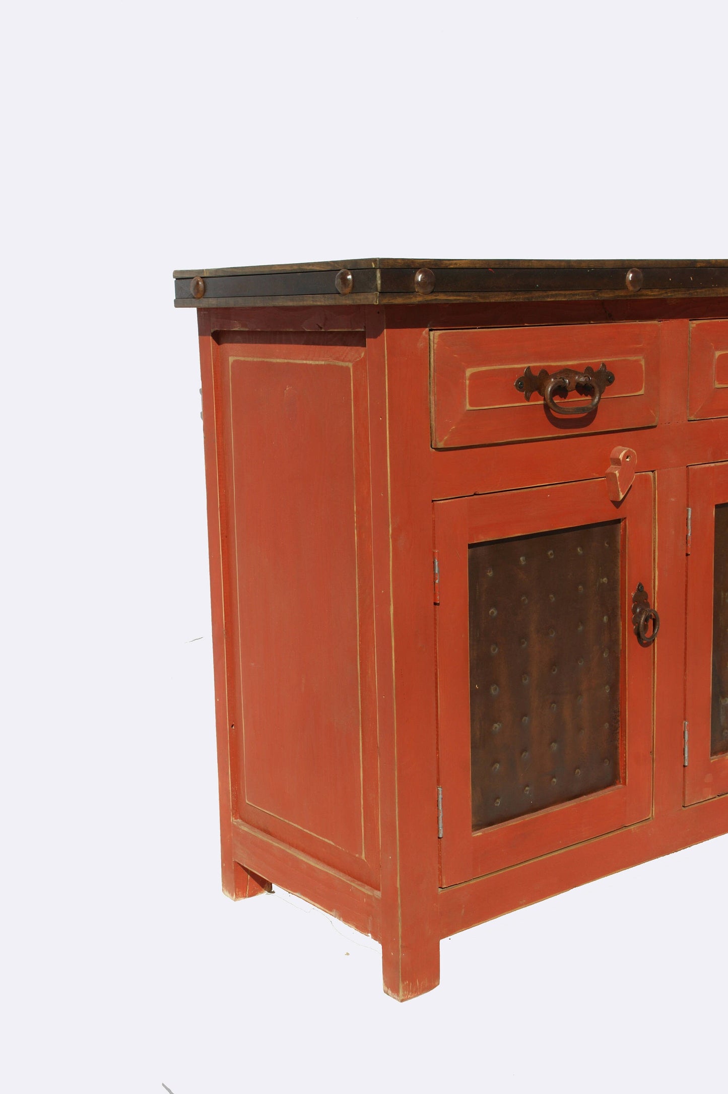 Rustic Red Bathroom Vanity Metallo Trinitas