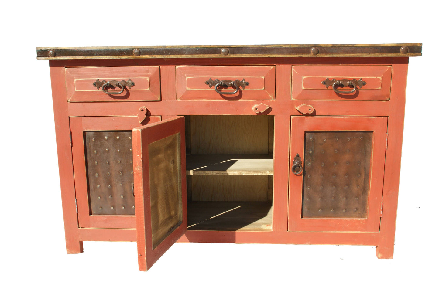 Rustic Red Bathroom Vanity Metallo Trinitas