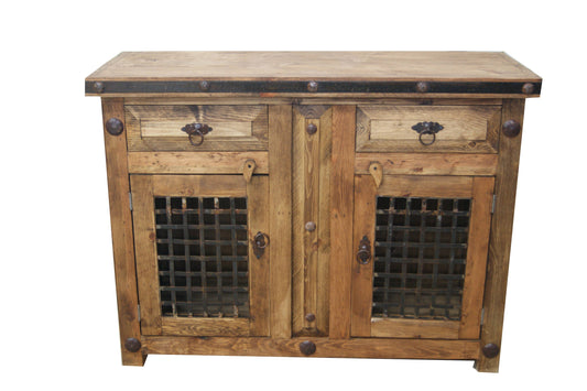 Rustic Reclaimed Wood Dungeon Door Bathroom Vanity, 48x20x32