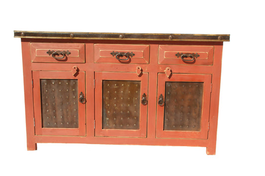 Rustic Red Bathroom Vanity Metallo Trinitas