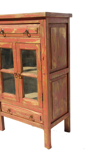Rustic red bathroom towel holder