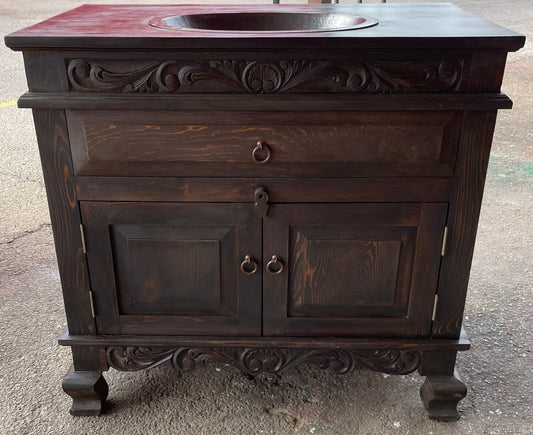 Shipwreck Dark Vanity W/ Sink Included