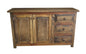 Rustic Reclaimed Wood Bathroom Vanity 2-Door 3-Drawer