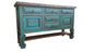 Vintage Style Rustic turquoise Wash Bathroom Vanity