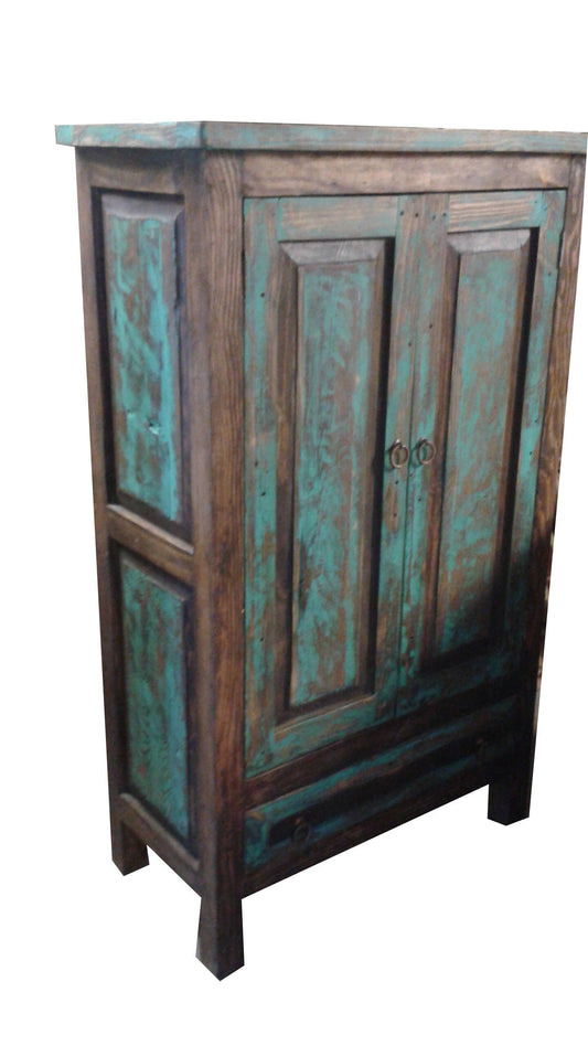 rustic Turquoise Armoire