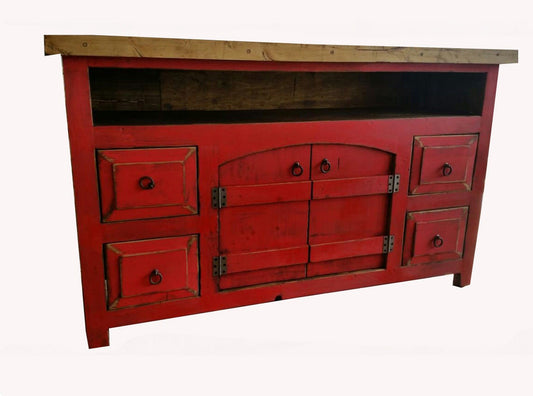 Rustic Red Console/T.V stand