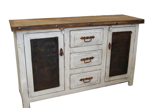 Rustic Whitewash Bathroom Vanity 3 Drawers