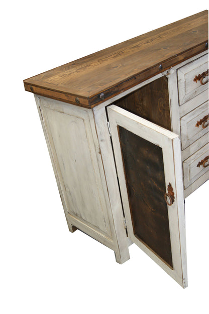 Rustic Whitewash Bathroom Vanity 3 Drawers