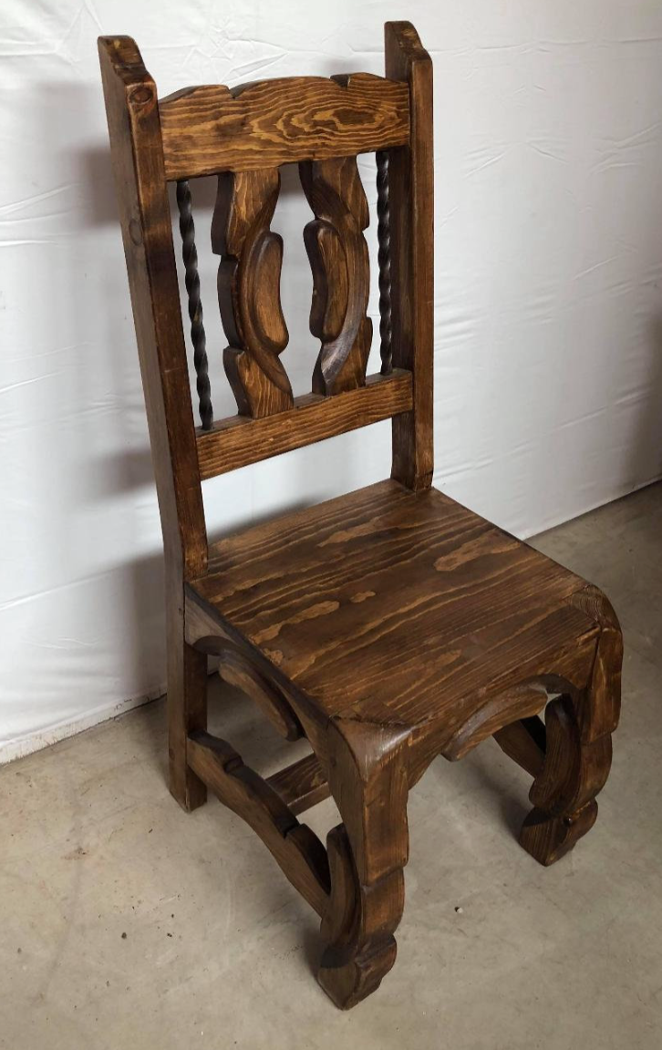 Moreno's - Rustic Wrought Iron Yugo Legs Design Dining Chair