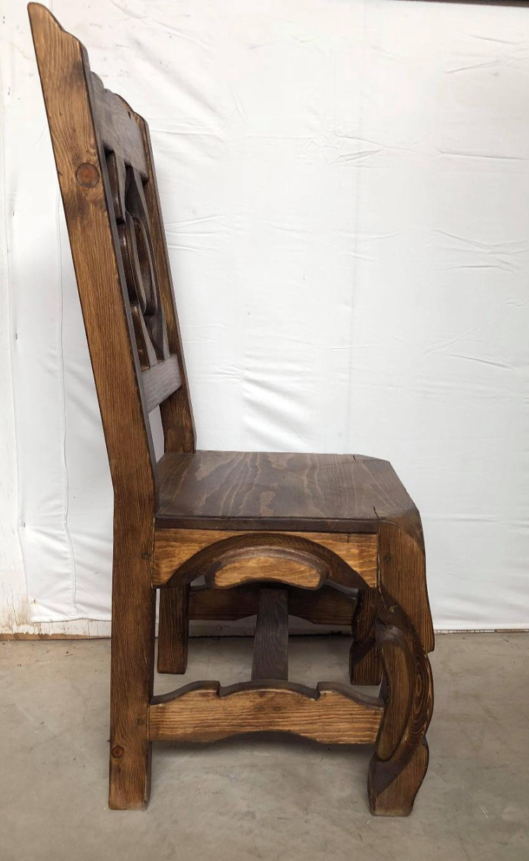 Moreno's - Rustic Wrought Iron Yugo Legs Design Dining Chair