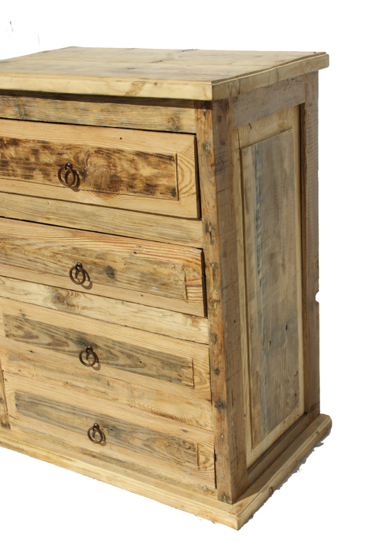 Moreno's - Rustic Barn Wood 4 Drawer Bedroom Dresser