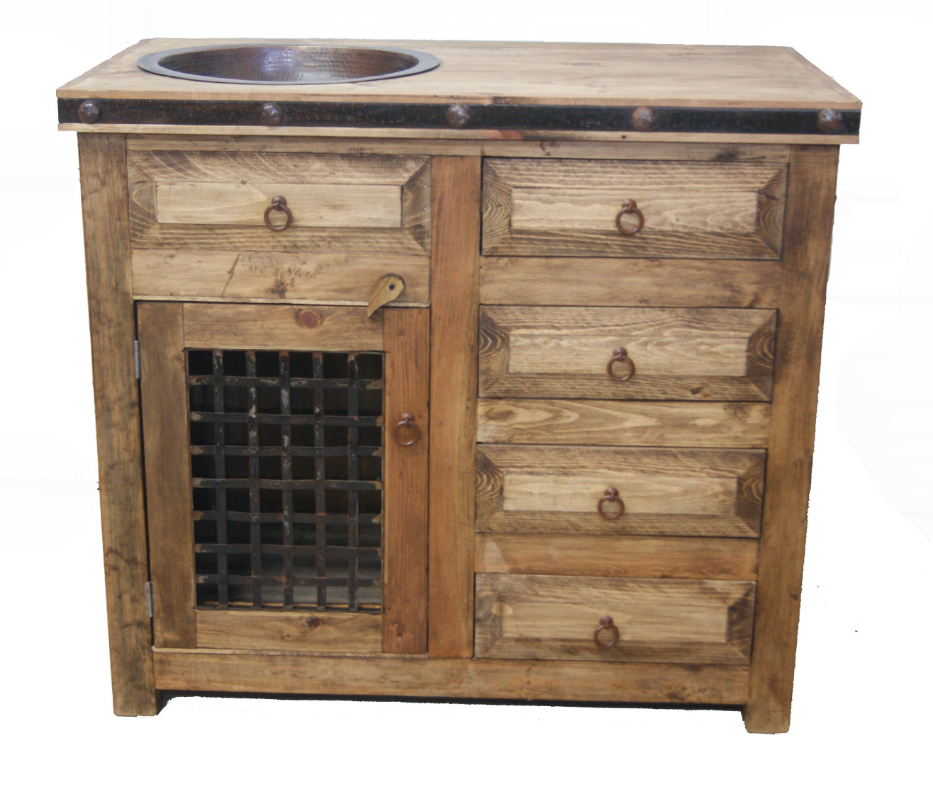 Moreno's - Rustic Pirate-Ship Bathroom Vanity