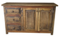 Moreno's - Rustic Reclaimed Wood 2-Door 3-Drawer Bathroom Vanity