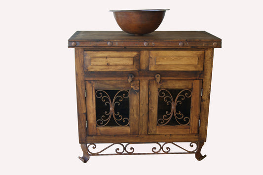 Rustic Saint Andrew bathroom vanity metal base