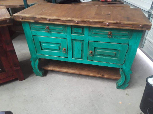 Saint Anthony Turquoise rustic vanity