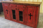 Rustic Red Large Buffet or Dresser.