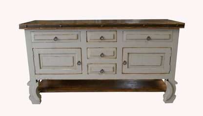 Rustic  Washed Yugo Legs Bathroom Vanity