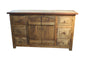Rustic Reclaimed Wood Curved Doors Crusaders Bathroom Vanity