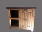 Rustic Reclaimed Wood Bathroom Vanity With Shelves, 48"x20 "x32"