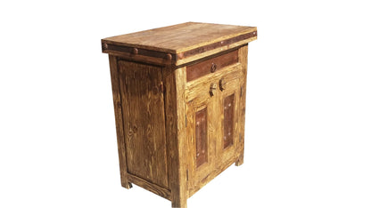 Santa Clara Wire Brush Bathroom Vanity Metal Doors, Real Drawer